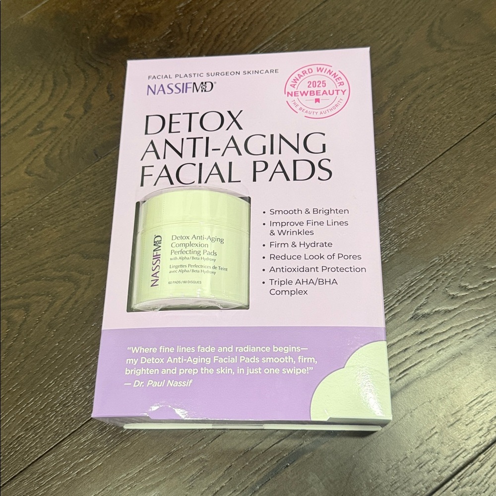 Brand New NassifMD Skincare Complexion Perfecting Detox Pads - 60 Count